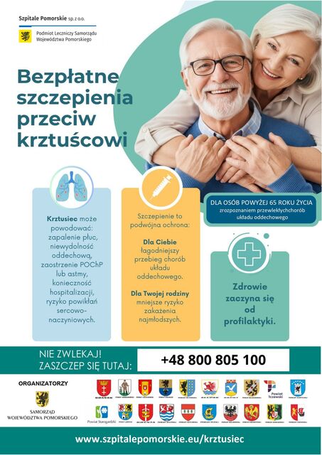 Bezpłatne szczepienia przeciw krztuścowi dla os&oacute;b 65+