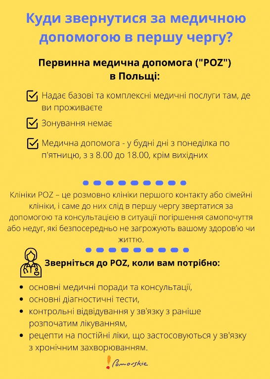 Куди звернутися за медичноюдопомогою в першу чергу?