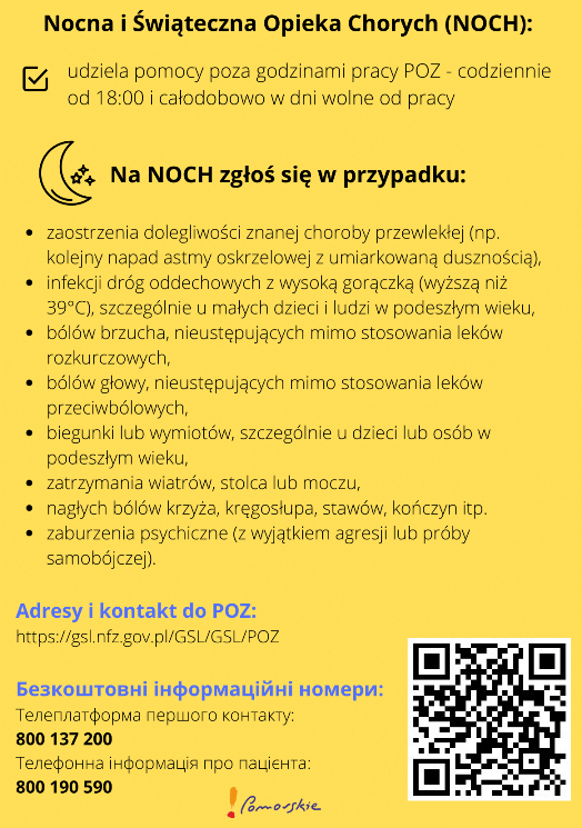 Nocna i Świąteczna Opieka Chorych (NOCH):