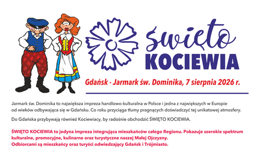 Zdjęcie do 7 sierpnia - Święto Kociewia podczas Jarmarku św. Dominika w Gdańsku