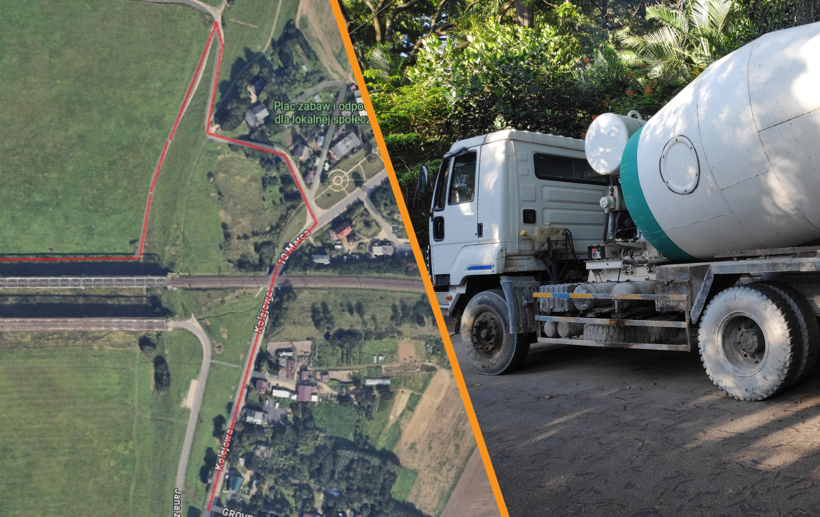 Informacja o transporcie mieszanki betonowej – Lisewo Malborskie
