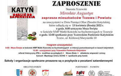 Zdjęcie do Uroczystości w Dniu Pamięci Ofiar Zbrodni Katyńskiej