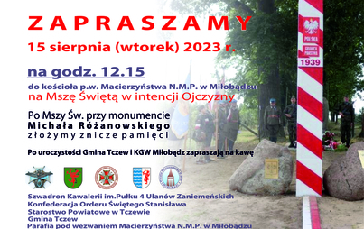 Zdjęcie do Uroczystości upamiętniające mord nad żołnierzem Wojska Polskiego - Michałem R&oacute;żanowskim