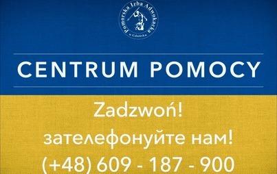 Zdjęcie do W ramach akcji Ukrainie Adwokatura (UA) w Pomorskiej Izbie Adwokackiej  w Gdańsku powstało Centrum Pomocy