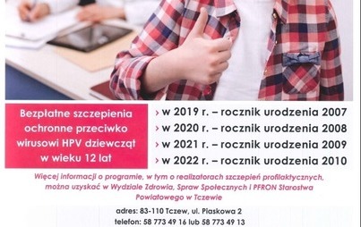 Zdjęcie do Ogłoszenie w sprawie wyboru realizator&oacute;w szczepień ochronnych przeciwko wirusowi HPV dziewcząt urodzonych w 2010 roku