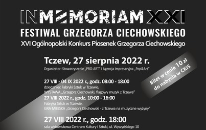 Zdjęcie do Memoriam XXI Festiwal Grzegorza Ciechowskiego