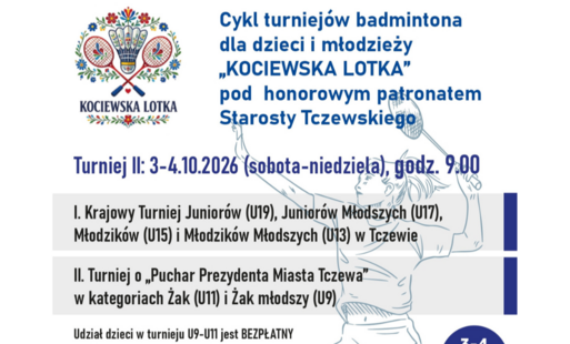 Zdjęcie do &bdquo;Kociewska Lotka&rdquo; &ndash; turniej badmintona dla dzieci i młodzieży